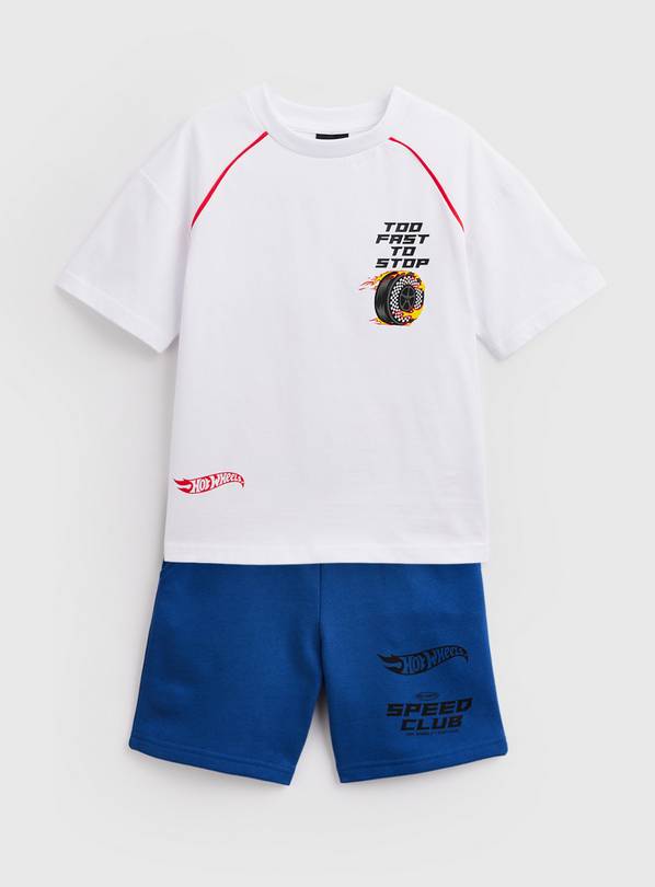 Hot Wheels Graphic Print T-Shirt & Shorts Set 7 years